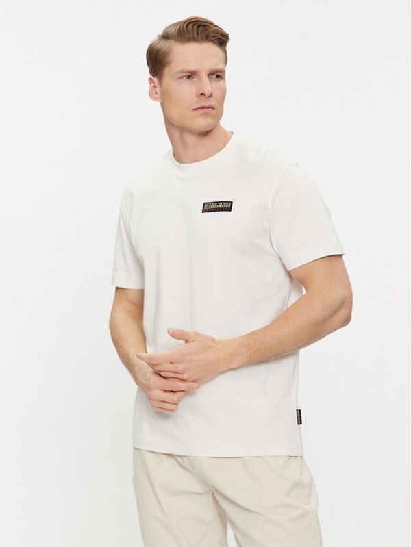 Napapijri Napapijri T-shirt Iaato NP0A4HFZ Écru Regular Fit