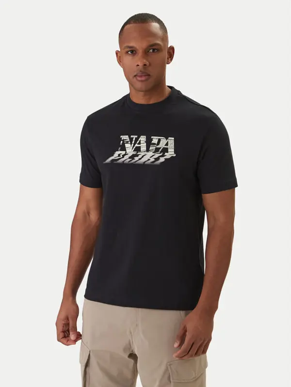 Napapijri Napapijri T-shirt Lodestar NP0A4FGY Crna Regular Fit