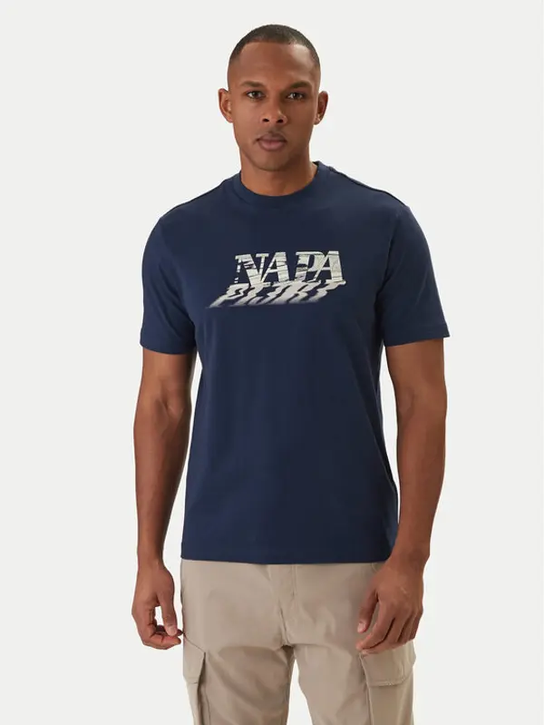 Napapijri Napapijri T-shirt Lodestar NP0A4FGY Tamnoplava Regular Fit