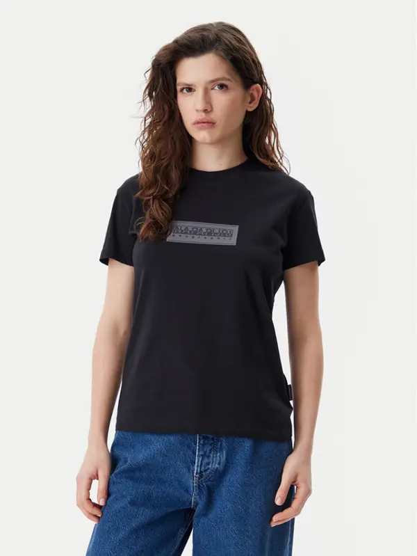 Napapijri Napapijri T-shirt NP0A4IP1 Crna Regular Fit