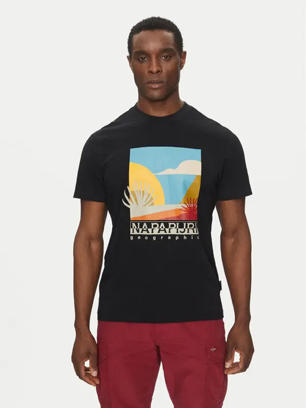 Napapijri Napapijri T-shirt S-Arbia NP0A4IE3 Crna Regular Fit