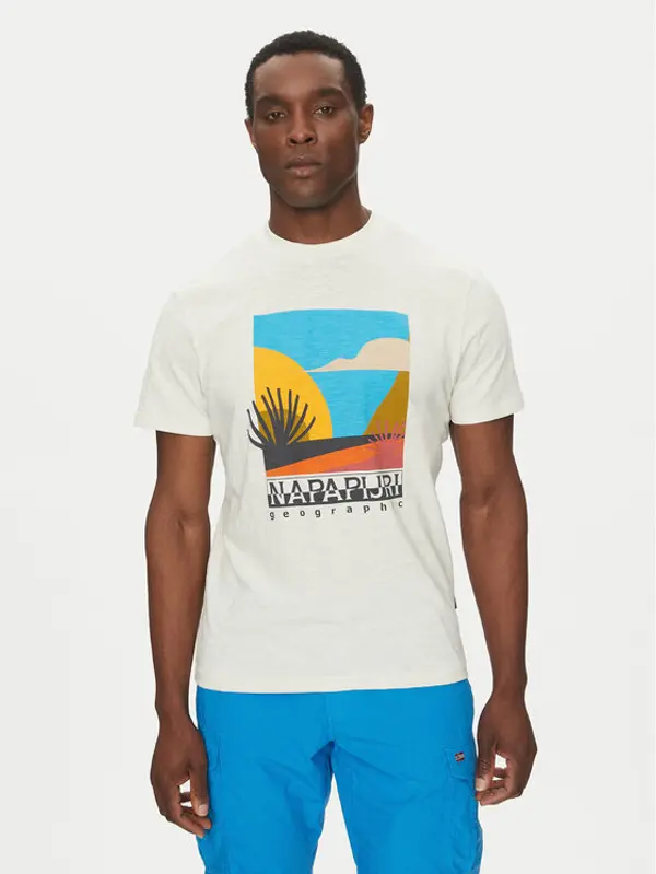 Napapijri Napapijri T-shirt S-Arbia NP0A4IE3 Écru Regular Fit