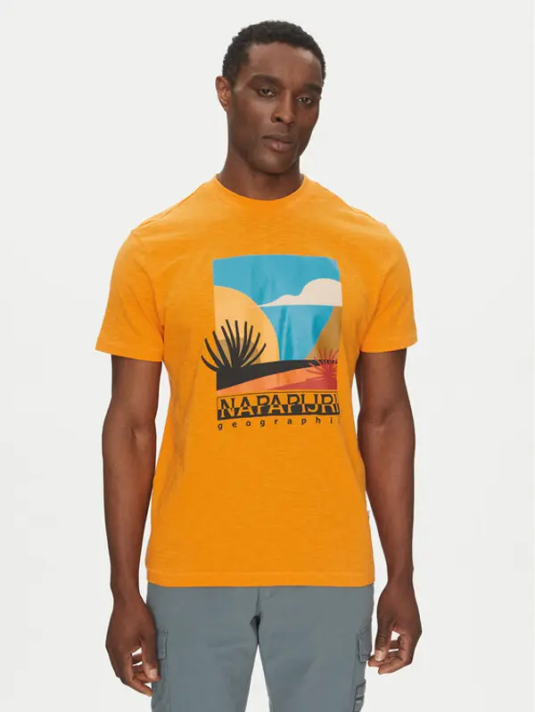 Napapijri Napapijri T-shirt S-Arbia NP0A4IE3 Narančasta Regular Fit