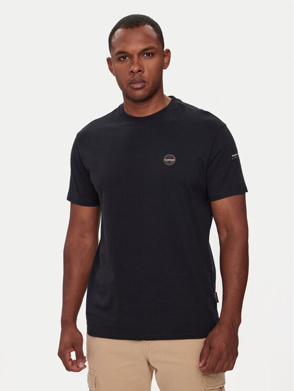 Napapijri Napapijri T-shirt S-Badge NP0A4I3N Crna Regular Fit