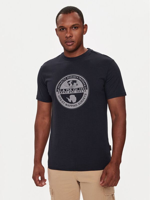 Napapijri Napapijri T-shirt S-Bollo NP0A4I3C Tamnoplava Regular Fit