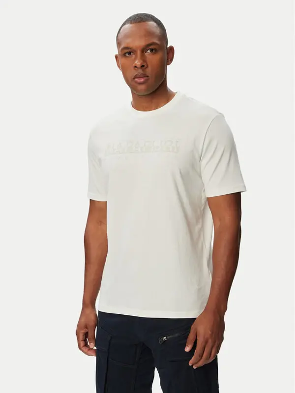 Napapijri Napapijri T-shirt S-Bollo SS 3 NP0A8BAF Bijela Regular Fit