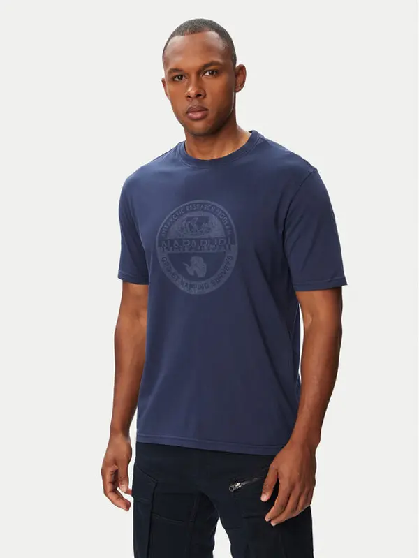 Napapijri Napapijri T-shirt S-Bollo SS 3 NP0A8BAF Tamnoplava Regular Fit
