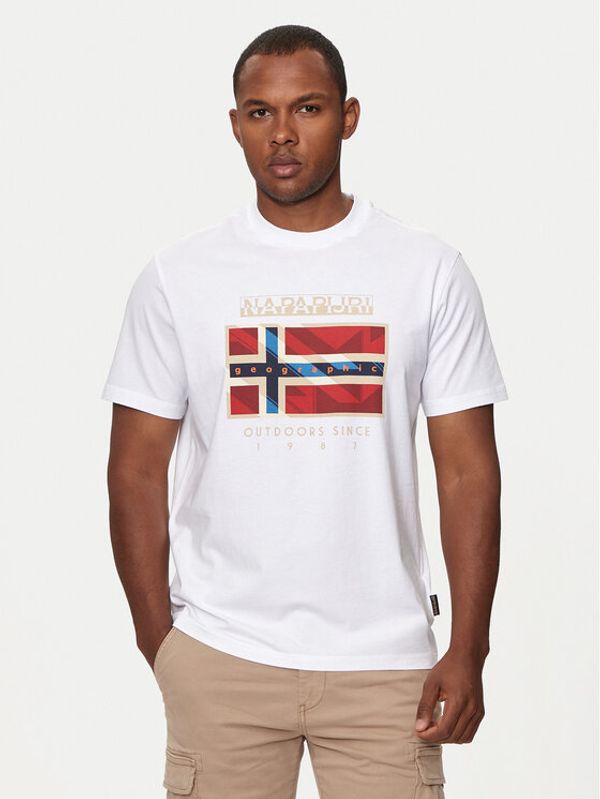 Napapijri Napapijri T-shirt S-Dorees NP0A4IBE Bijela Regular Fit