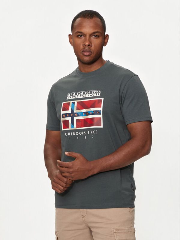 Napapijri Napapijri T-shirt S-Dorees NP0A4IBE Zelena Regular Fit