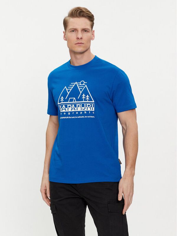 Napapijri Napapijri T-shirt S-Faber NP0A4HQE Plava Regular Fit