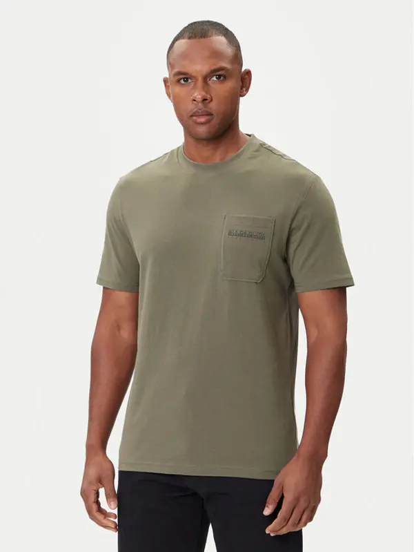 Napapijri Napapijri T-shirt S-Fanes NP0A88SE Zelena Regular Fit