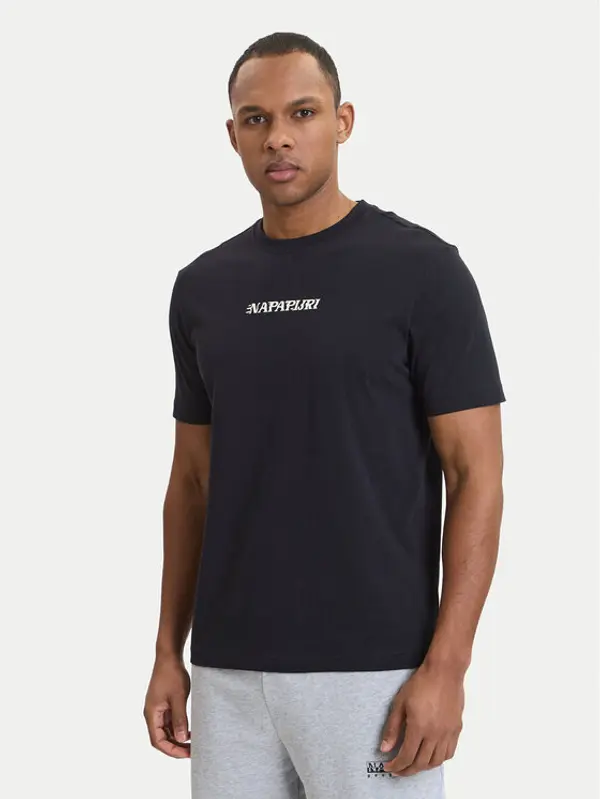 Napapijri Napapijri T-shirt S-Flint NP0A4FZZ Crna Regular Fit