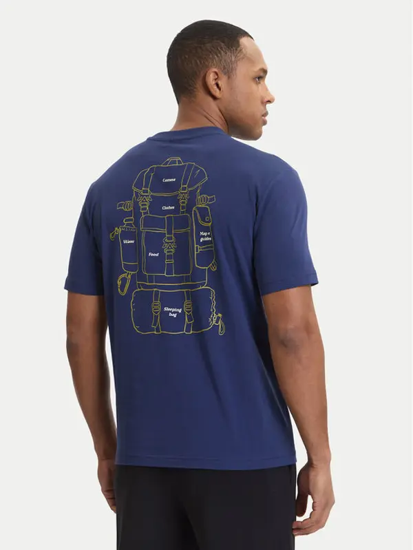 Napapijri Napapijri T-shirt S-Flint NP0A4FZZ Tamnoplava Regular Fit