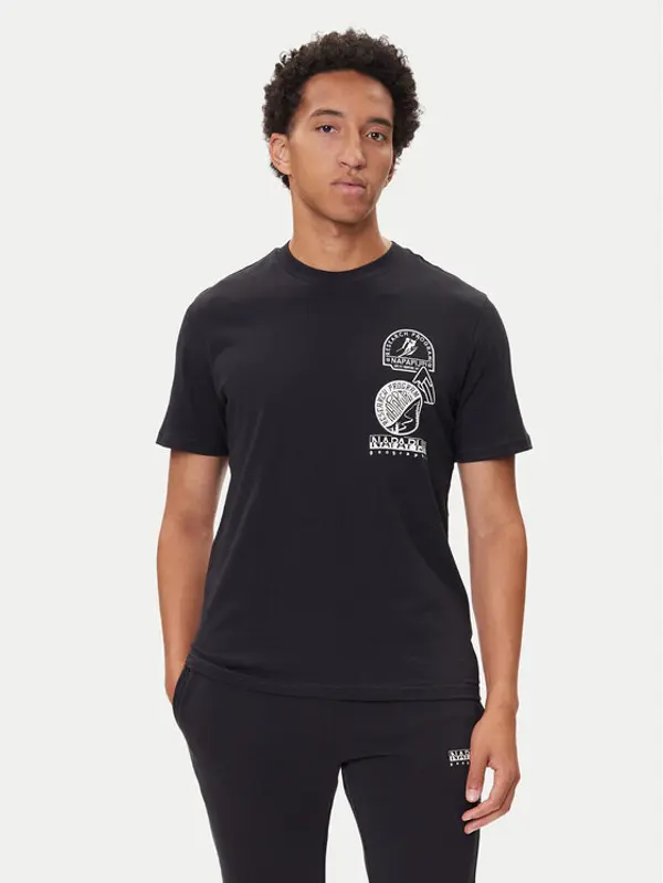 Napapijri Napapijri T-shirt S-Funes Ss NP0A88UA Crna Regular Fit