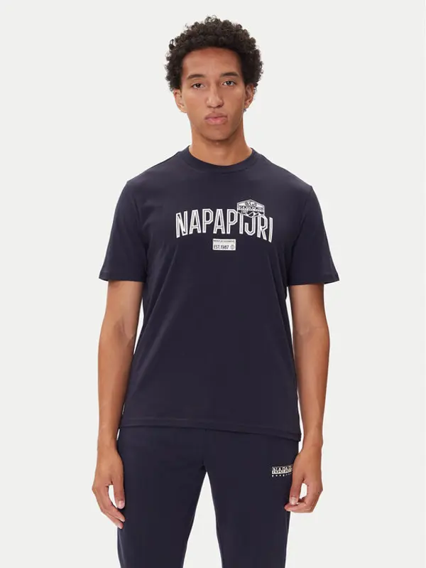 Napapijri Napapijri T-shirt S-Funes Ss NP0A88UA Tamnoplava Regular Fit