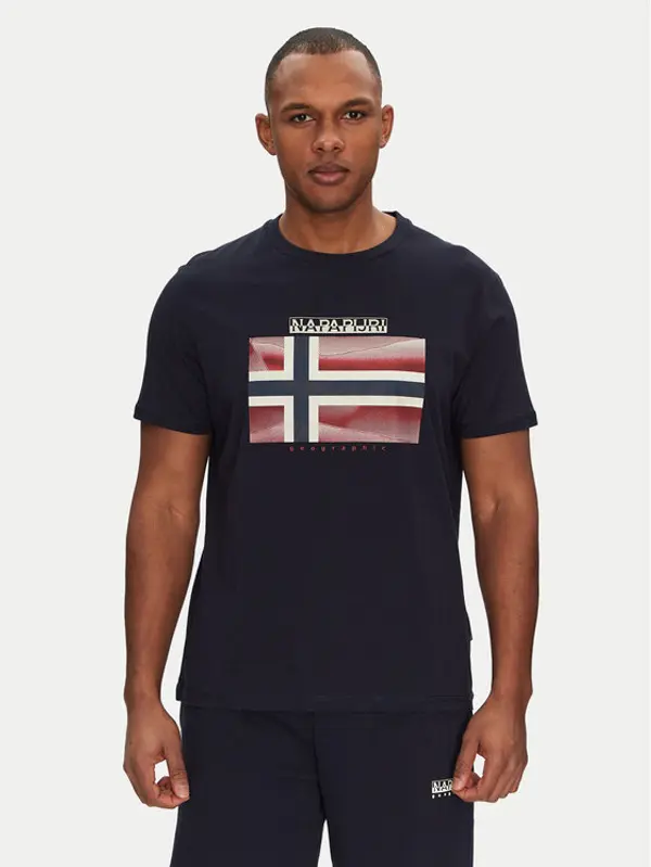 Napapijri Napapijri T-shirt S-Lari NP0A4IE51761 Tamnoplava Regular Fit