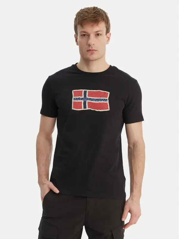 Napapijri Napapijri T-shirt S-Mahsa NP0A4FZB Crna Regular Fit