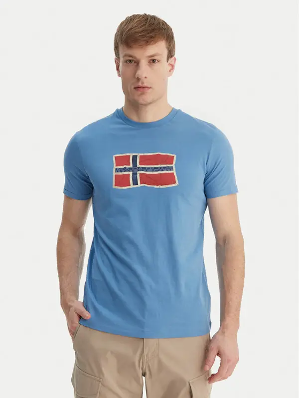 Napapijri Napapijri T-shirt S-Mahsa NP0A4FZB Plava Regular Fit
