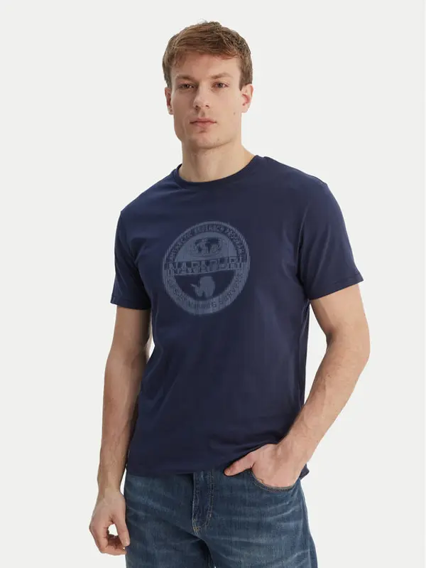 Napapijri Napapijri T-shirt S-Mahsa NP0A4FZB Tamnoplava Regular Fit