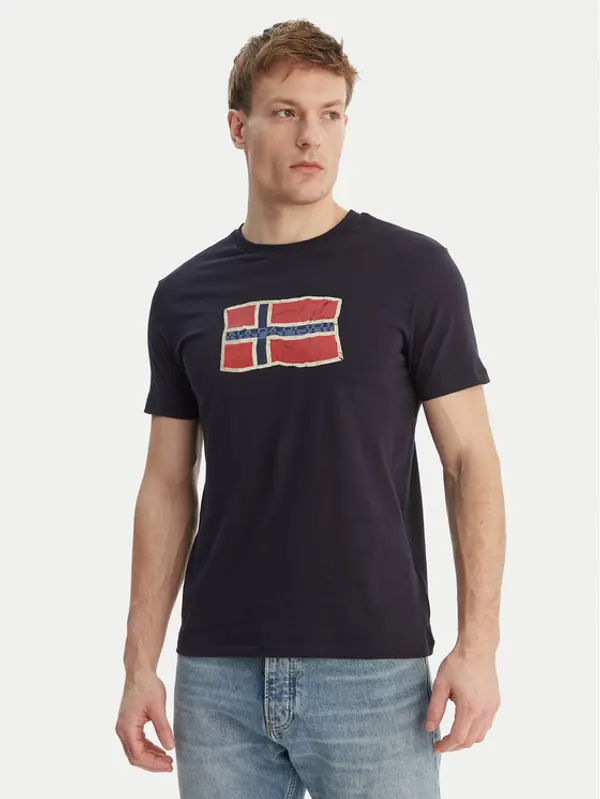 Napapijri Napapijri T-shirt S-Mahsa NP0A4FZB Tamnoplava Regular Fit