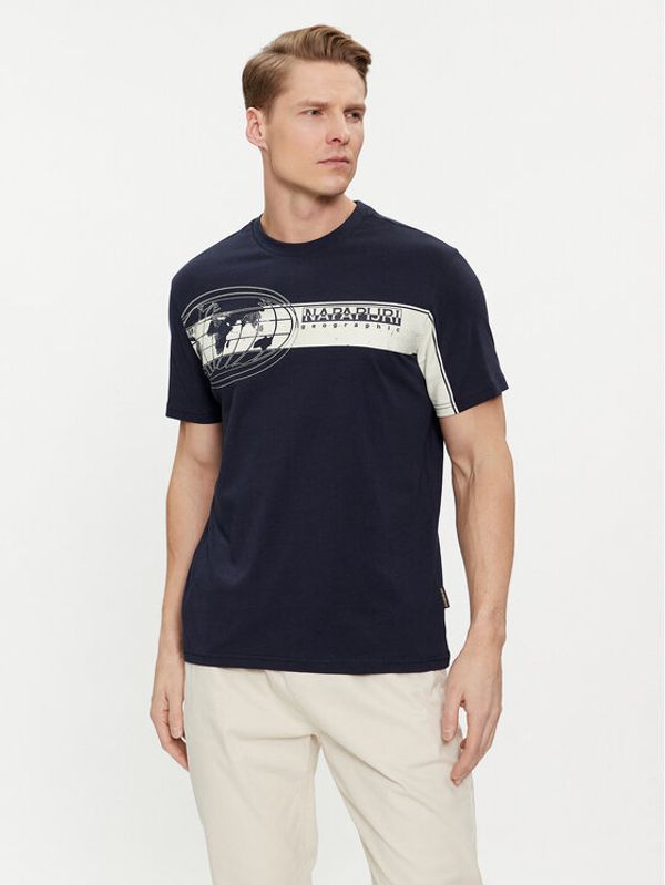 Napapijri Napapijri T-shirt S-Manta NP0A4HQH Tamnoplava Regular Fit