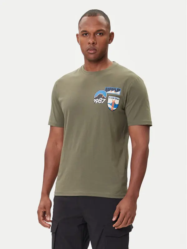 Napapijri Napapijri T-shirt S-Montepiana NP0A88SV Zelena Regular Fit