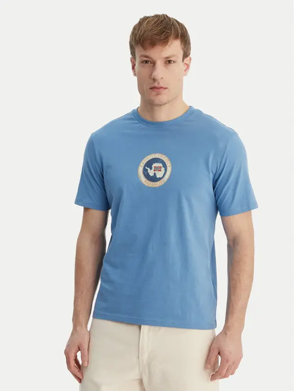 Napapijri Napapijri T-shirt S-Phos NP0A4G5A Plava Relaxed Fit