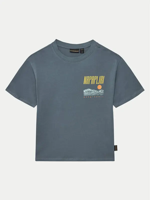 Napapijri Napapijri T-shirt S-Sella NP0A4IGX D Plava Regular Fit