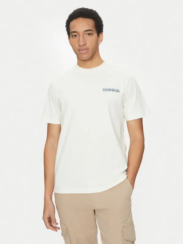 Napapijri Napapijri T-shirt S-Sovana NP0A4IE4 Bijela Regular Fit