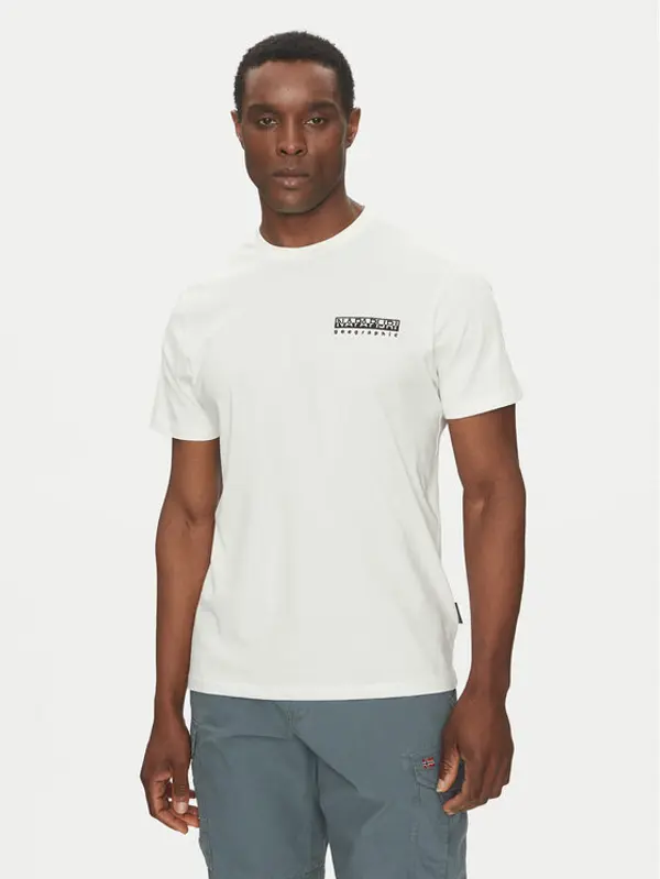 Napapijri Napapijri T-shirt S-Vignoni NP0A4ILX Écru Regular Fit