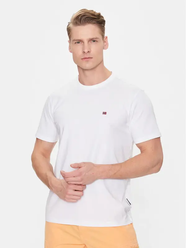 Napapijri Napapijri T-shirt Salis NP0A4H8D Bijela Regular Fit
