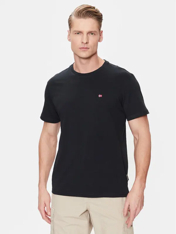 Napapijri Napapijri T-shirt Salis NP0A4H8D Crna Regular Fit