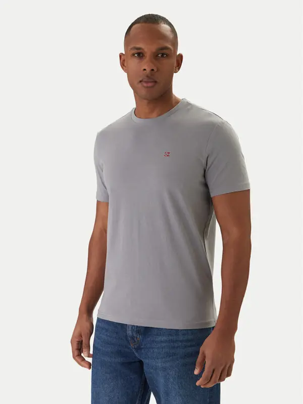 Napapijri Napapijri T-shirt Salis NP0A4H8D Siva Regular Fit