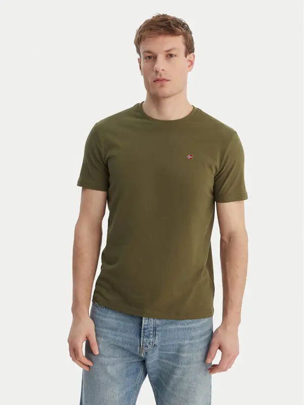 Napapijri Napapijri T-shirt Salis NP0A4H8D Zelena Regular Fit