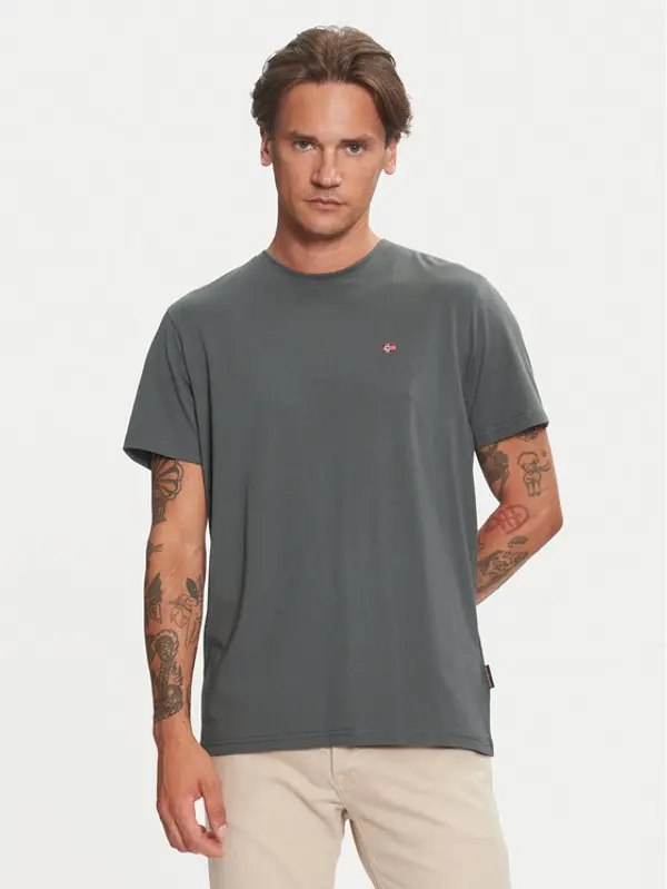 Napapijri Napapijri T-shirt Salis NP0A4H8D Zelena Regular Fit
