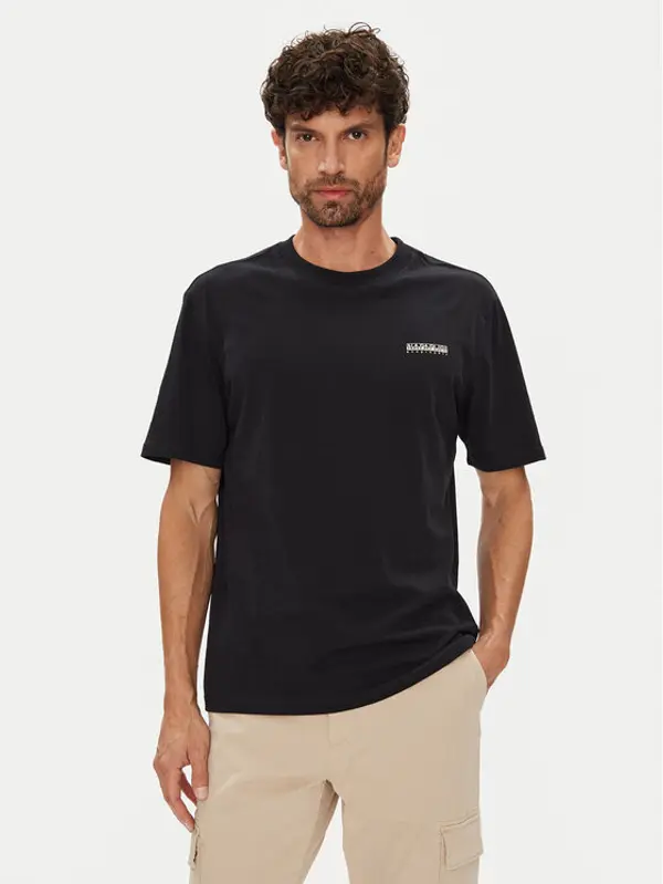 Napapijri Napapijri T-shirt Smallbox NP0A88TR Crna Regular Fit