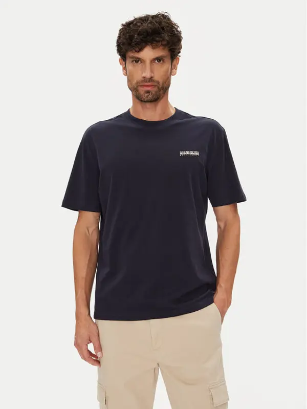 Napapijri Napapijri T-shirt Smallbox NP0A88TR Tamnoplava Regular Fit