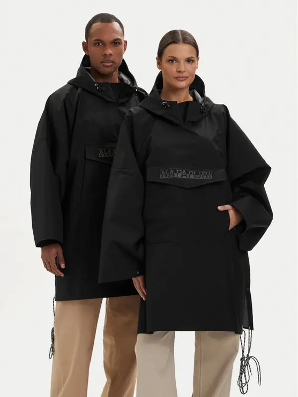 Napapijri Napapijri Vodootporna jakna A-Raincape L NP0A4H4D9411 Crna Oversize