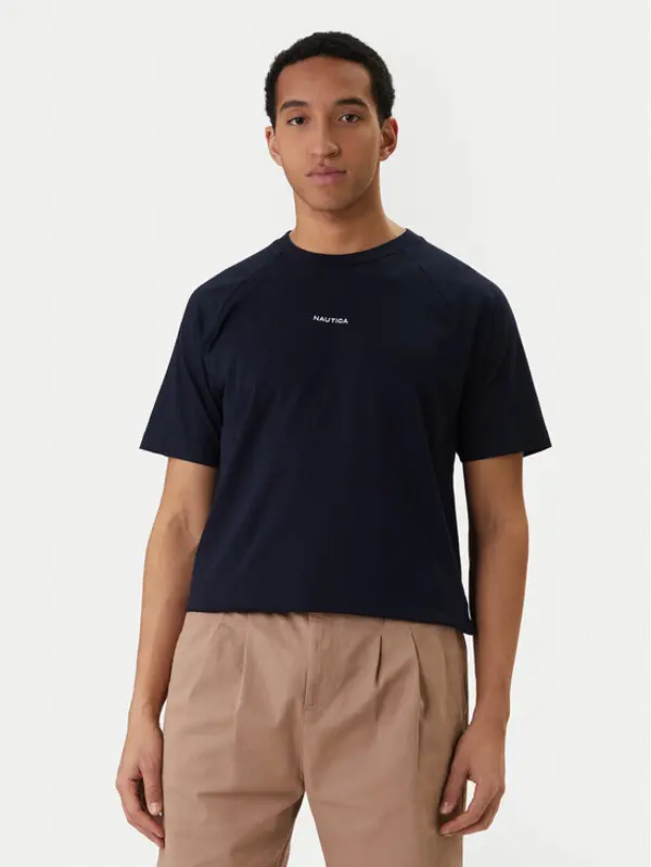 Nautica Nautica T-shirt NCC04498 Tamnoplava Regular Fit