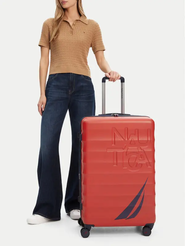 Nautica Nautica Veliki kofer CWBEO-NTC-KS-004-07-L Crvena