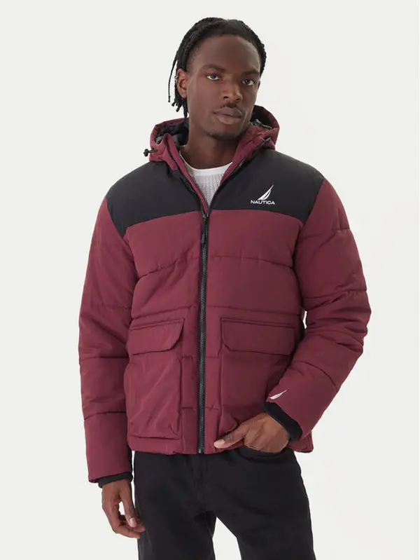 Nautica Nautica Zimska jakna Pocatello FZ Coat N1T04061 Tamnocrvena Regular Fit