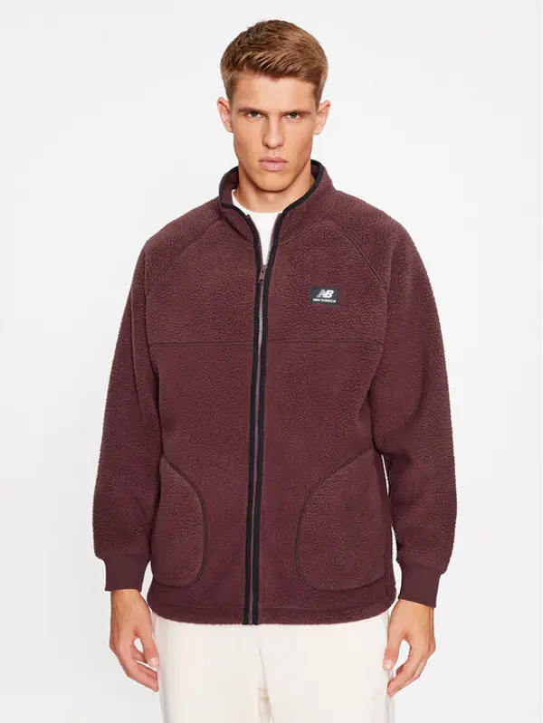 New Balance New Balance Flis Athletics Polar Fleece Full Zip MJ33503 Tamno crvena Regular Fit