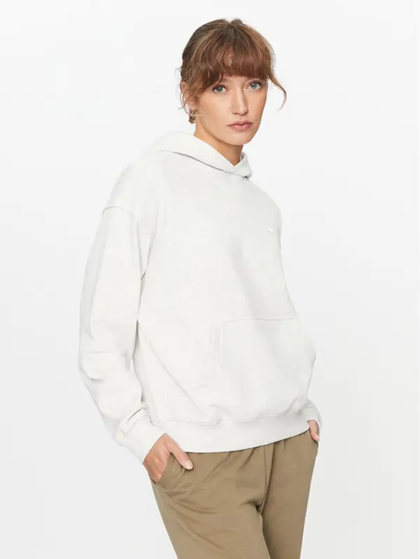 New Balance New Balance Majica dugih rukava Athletics French Terry Oversized Hoodie WT33524 Bijela Regular Fit