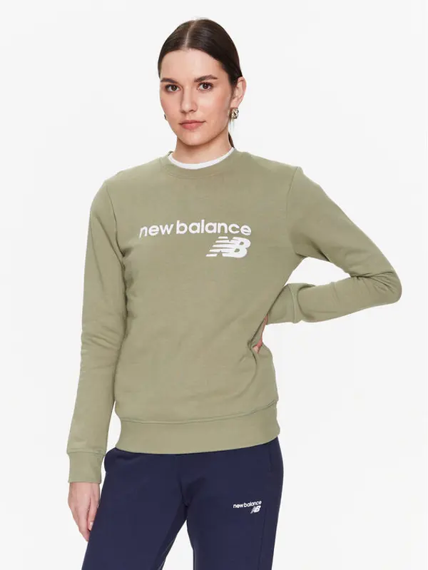 New Balance New Balance Majica dugih rukava Classic Core WT03811 Zelena Relaxed Fit