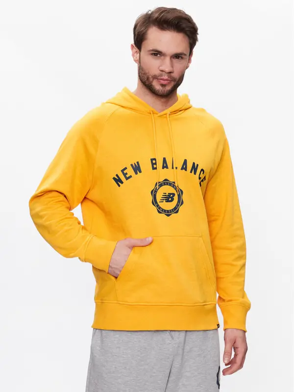 New Balance New Balance Majica dugih rukava Dukserica Sport Seasonal French Terry MT31901 Žuta Relaxed Fit