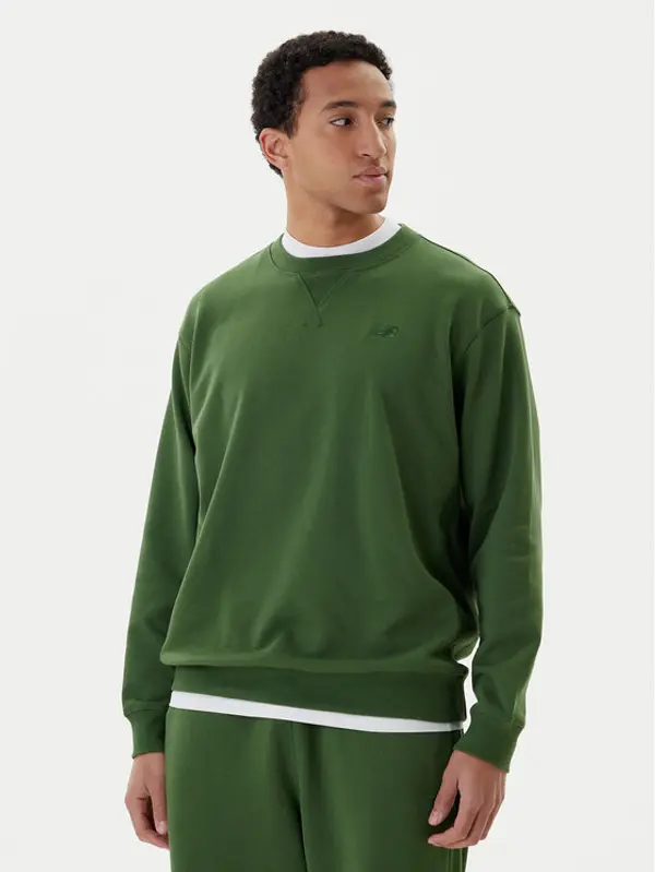 New Balance New Balance Majica dugih rukava MT41506 Zelena Relaxed Fit