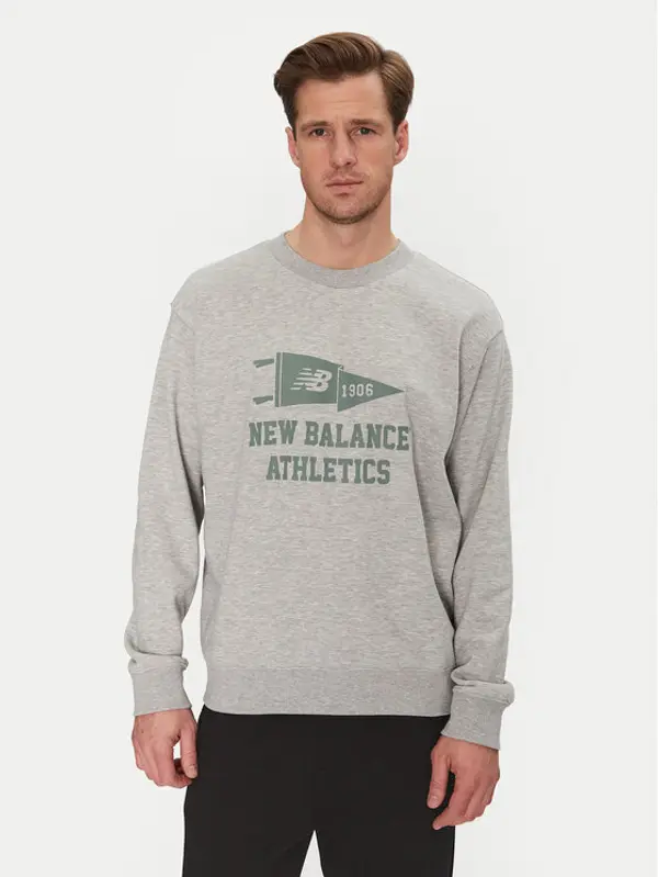 New Balance New Balance Majica dugih rukava MT51929 Siva Regular Fit