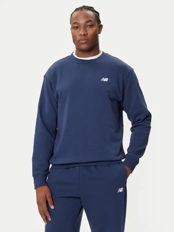 New Balance New Balance Majica dugih rukava Small Logo MT41507 Tamnoplava Relaxed Fit