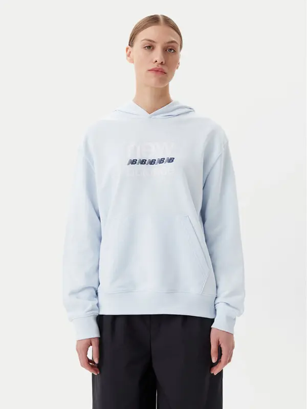 New Balance New Balance Majica dugih rukava Sport Graphic WT51519 Plava Relaxed Fit