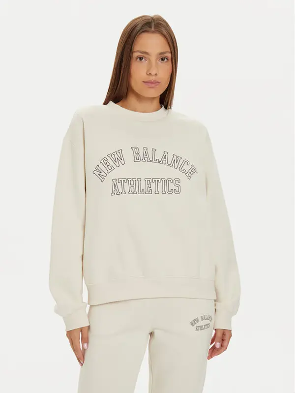 New Balance New Balance Majica dugih rukava WT43516 Bež Relaxed Fit